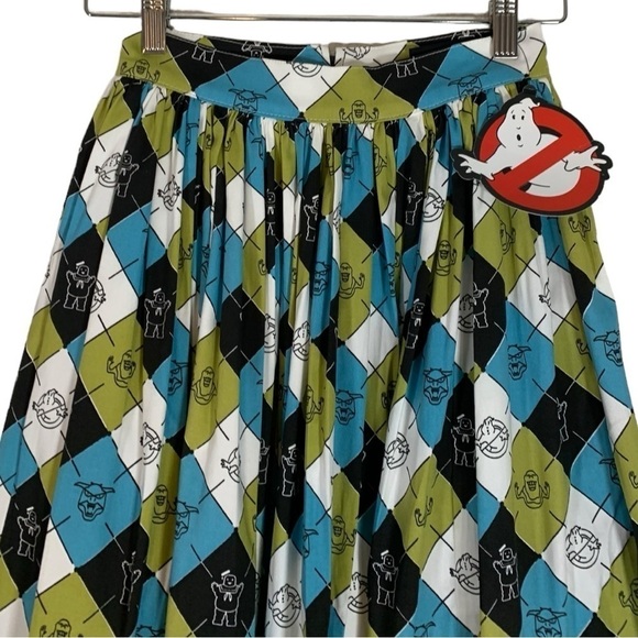 Vixen By Micheline Pitt Ghostbusters Midi Swing Skirt Size XS - Picture 4 of 9